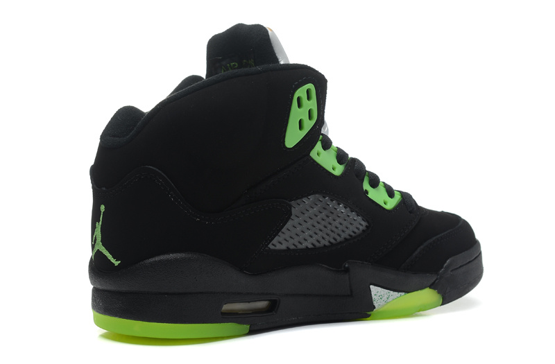 Air Jordan 5 Women Shoes Black/Green Online